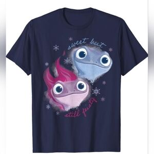 Size Medium Women's Navy Blue T Shirt Sweet But Still Feisty By Port & Company